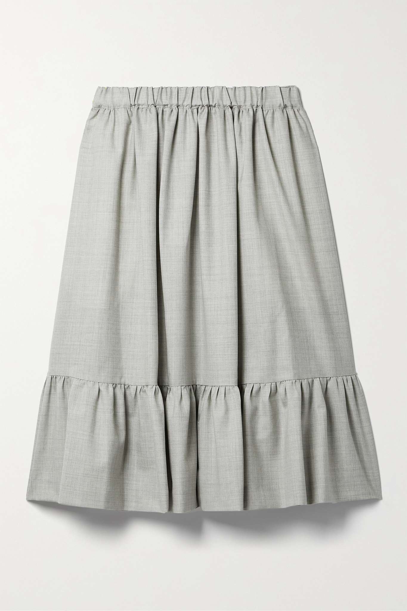 Tiered wool midi skirt - 1