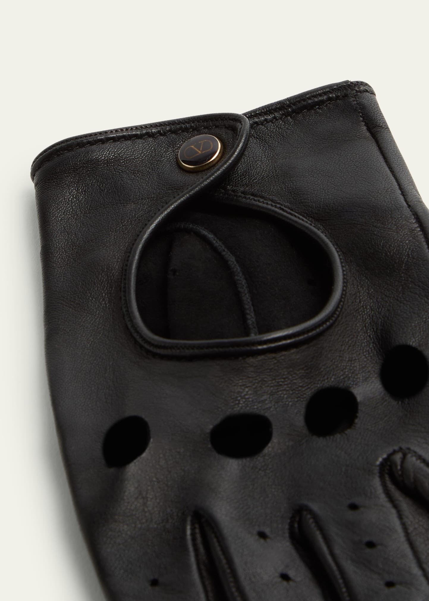 VLOGO Signature Leather Fingerless Gloves - 2