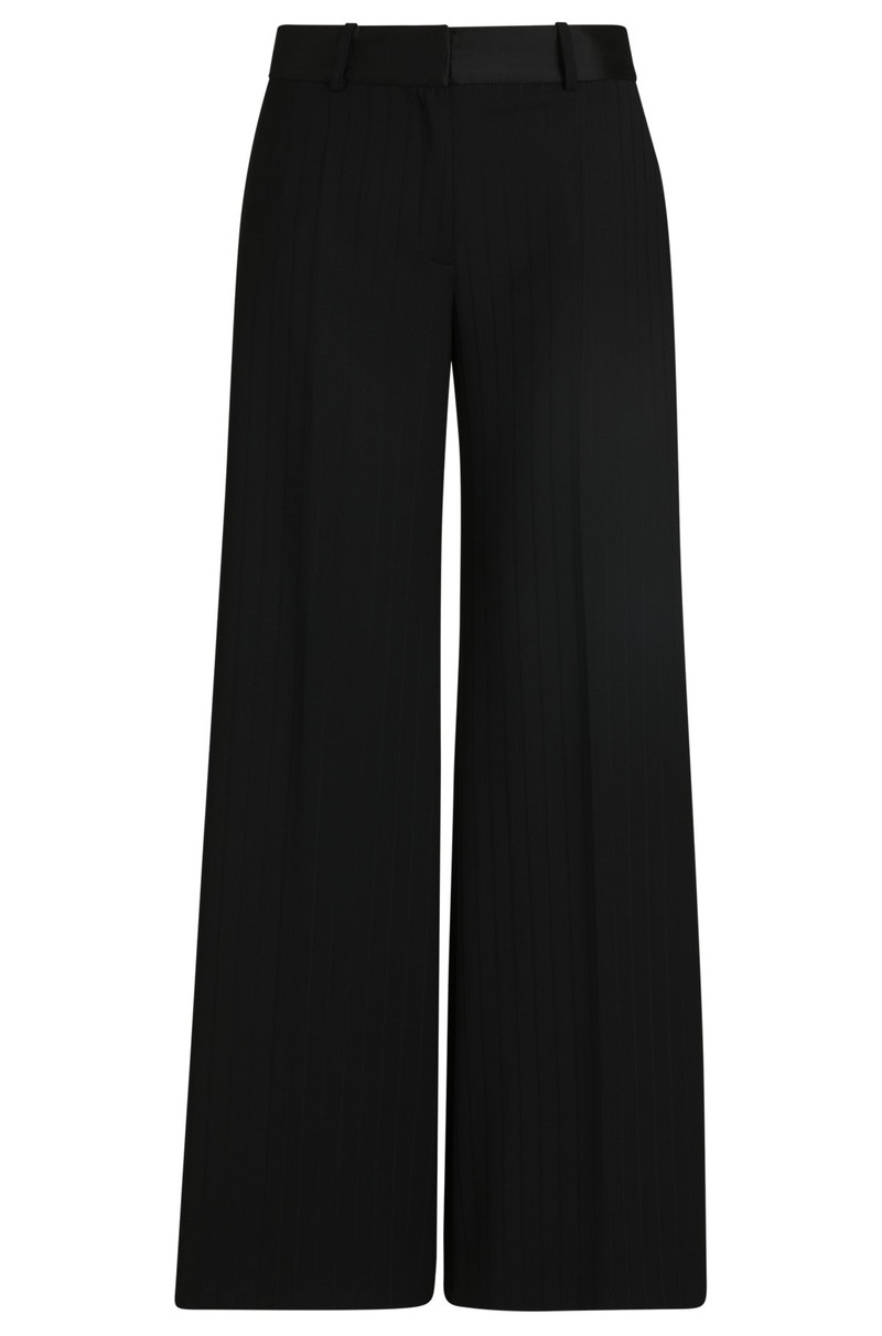 WIDE-LEG TROUSERS IN STRIPED MATERIAL WITH PLEATS 1