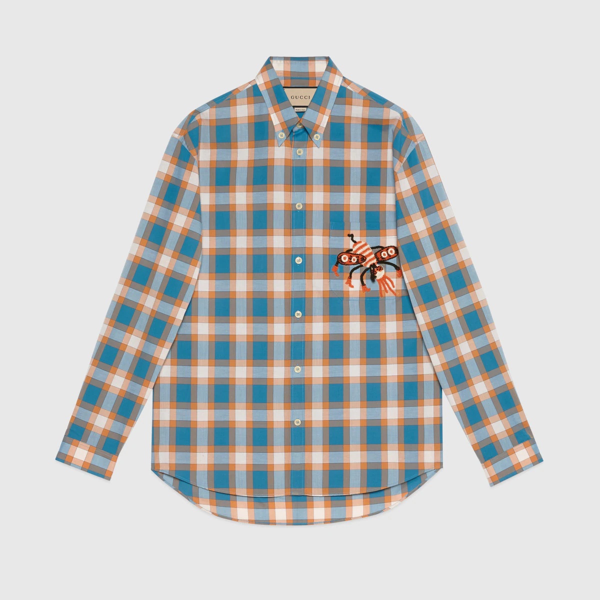 Freya Hartas animal embroidery check shirt - 1