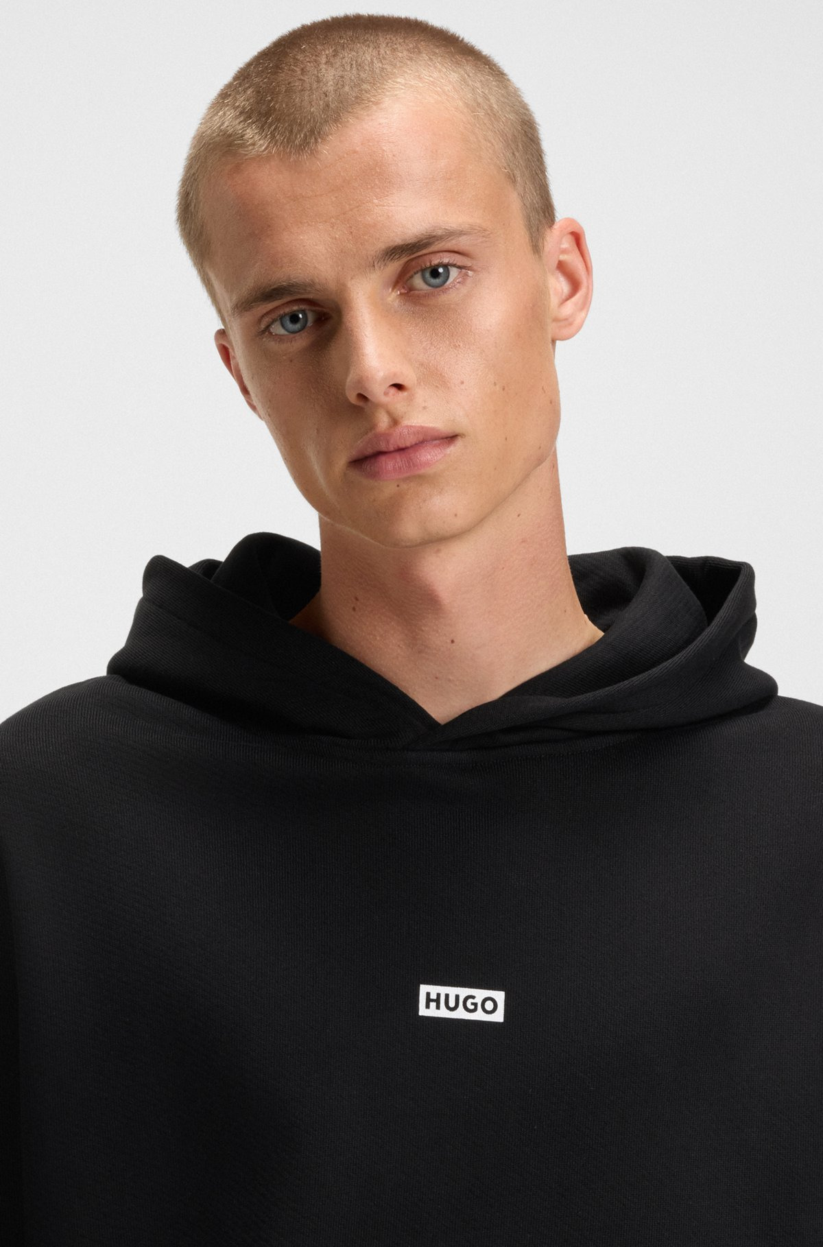 COTTON-TERRY LOOSE-FIT HOODIE WITH LOGO DETAILS - 3