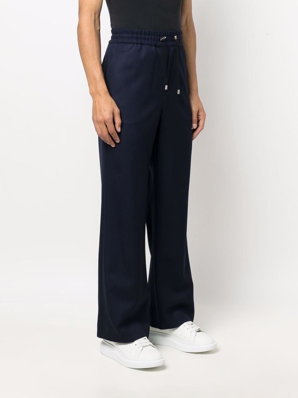 wide-leg twill trousers - 3