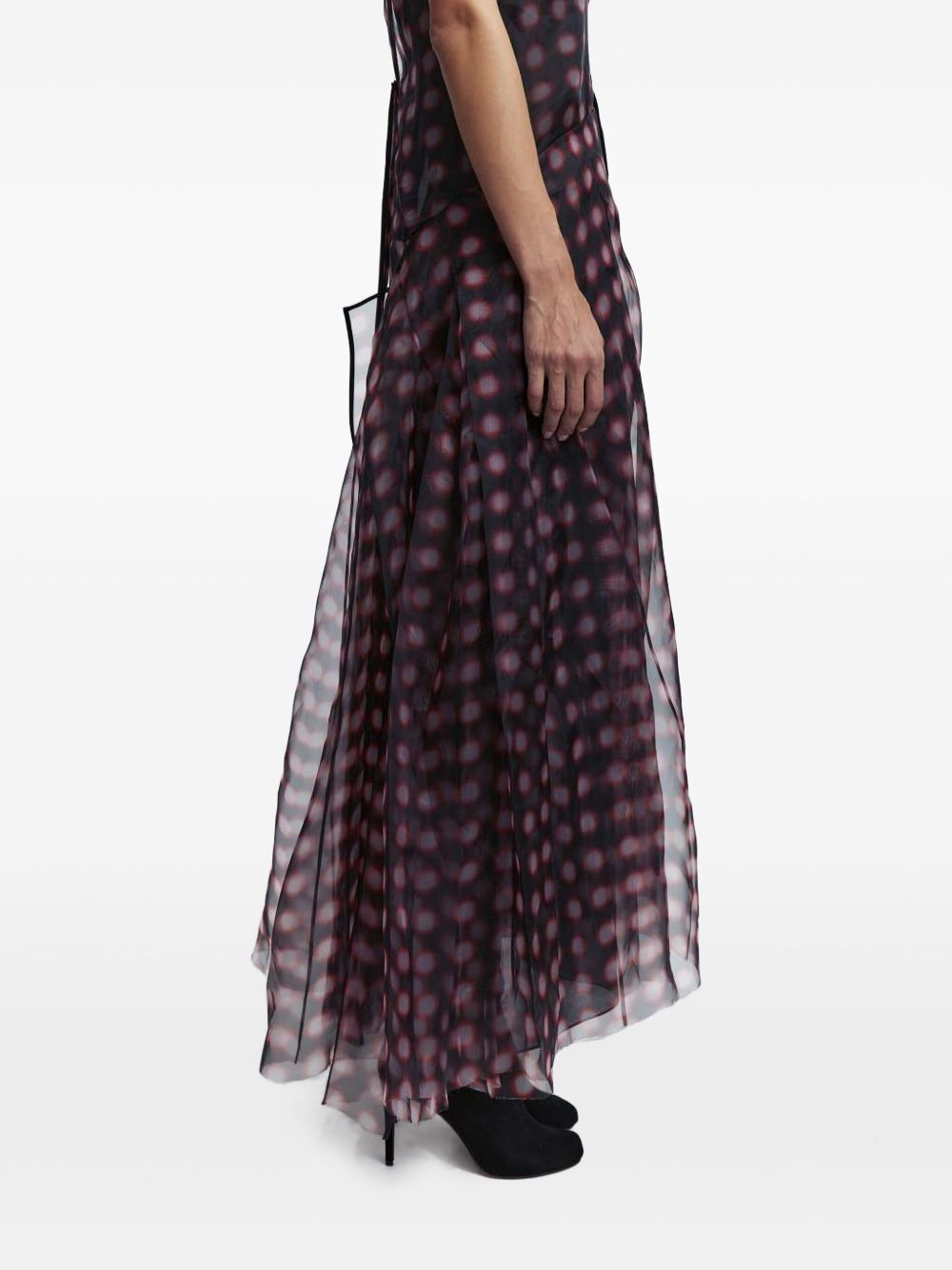 translucent-design dress - 7