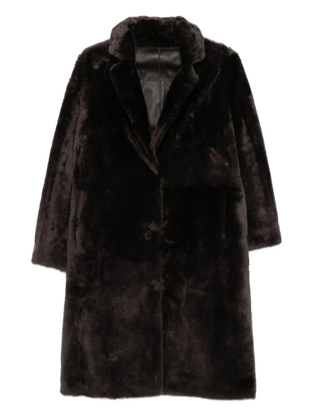 notched-collar coat - 1