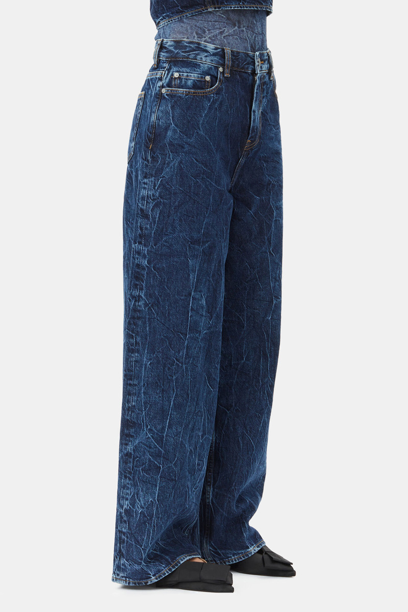 BLUE CRINKLED FUTURE DENIM MARRI JEANS 3