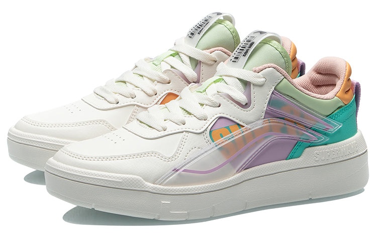 (WMNS) Li-Ning Superwave Low 'White Purple Green' AECR004-2 - 3