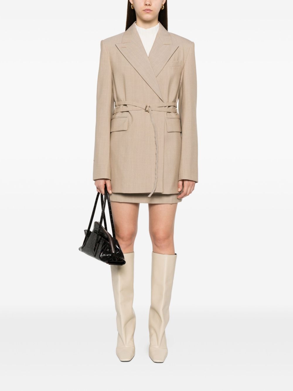 belted blazer - 2