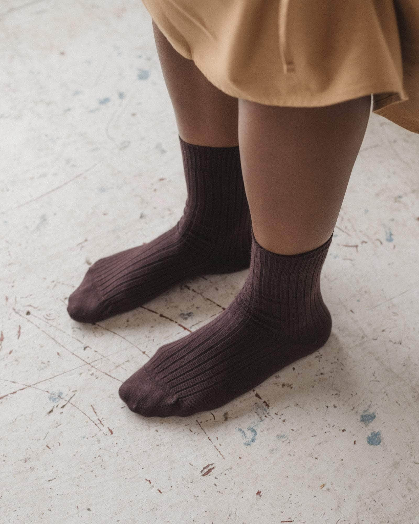 Rib Overankle Socks - Organic Cotton Rib - 3