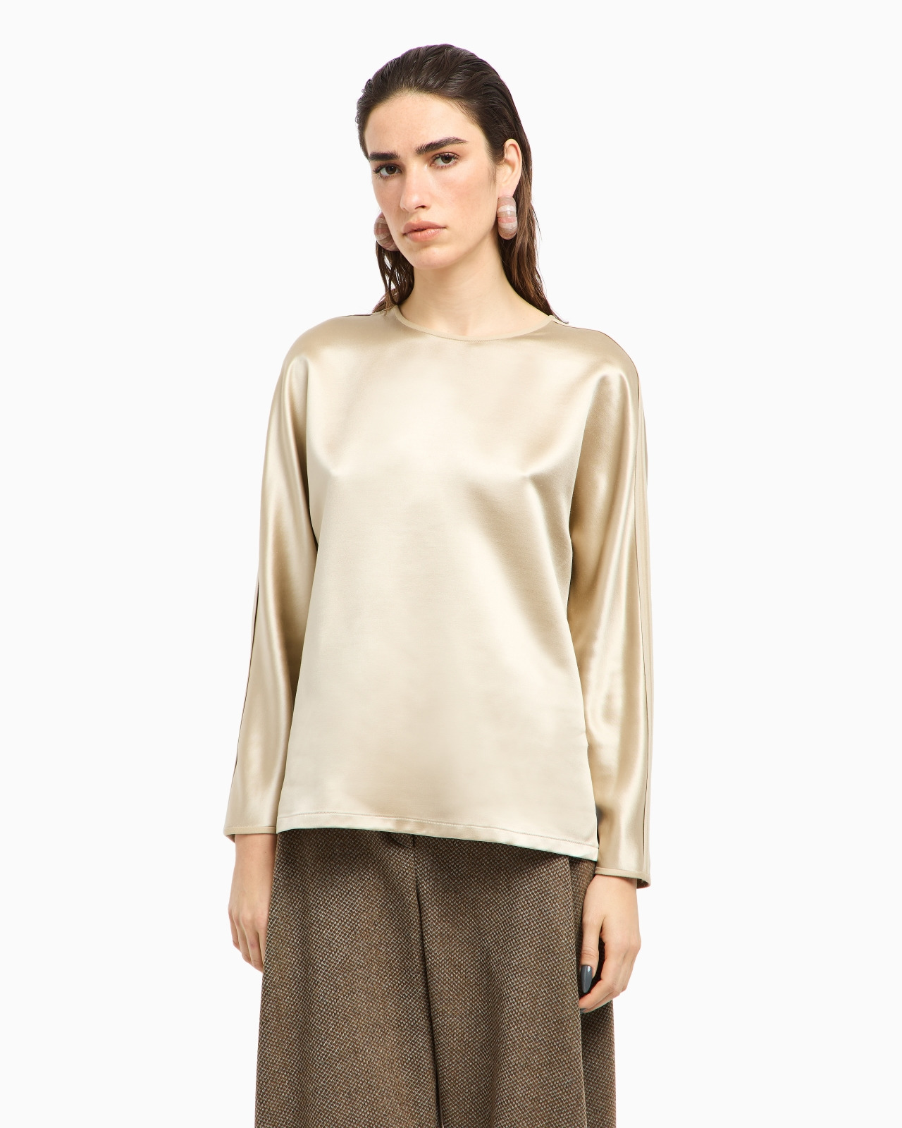 BLOUSE IN TUSSAH SILK SATIN - 4