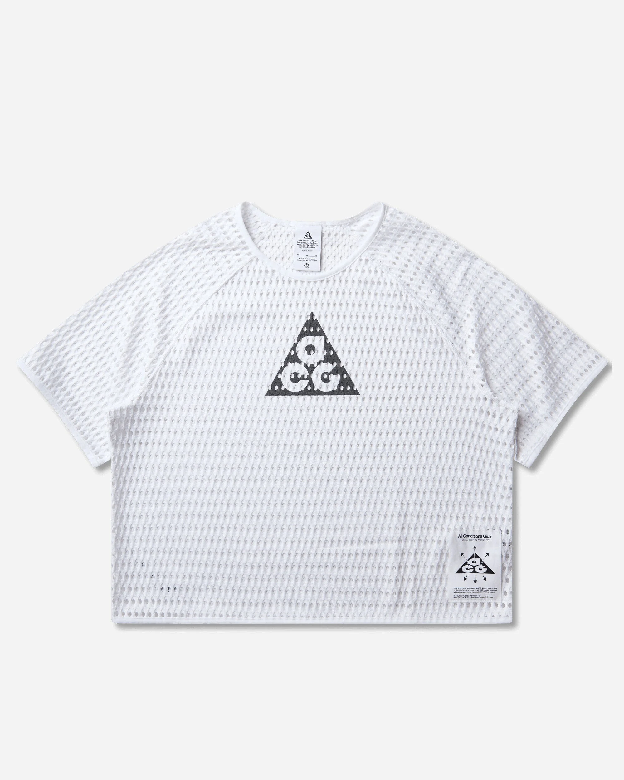 Men's ACG Radical AirFlow Dri-FIT Short-Sleeve Trail Running Top White - 1