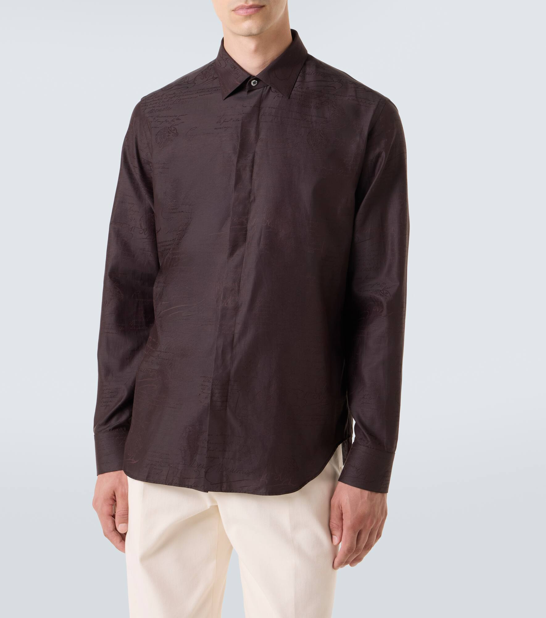 Printed silk and cotton shirt - 3
