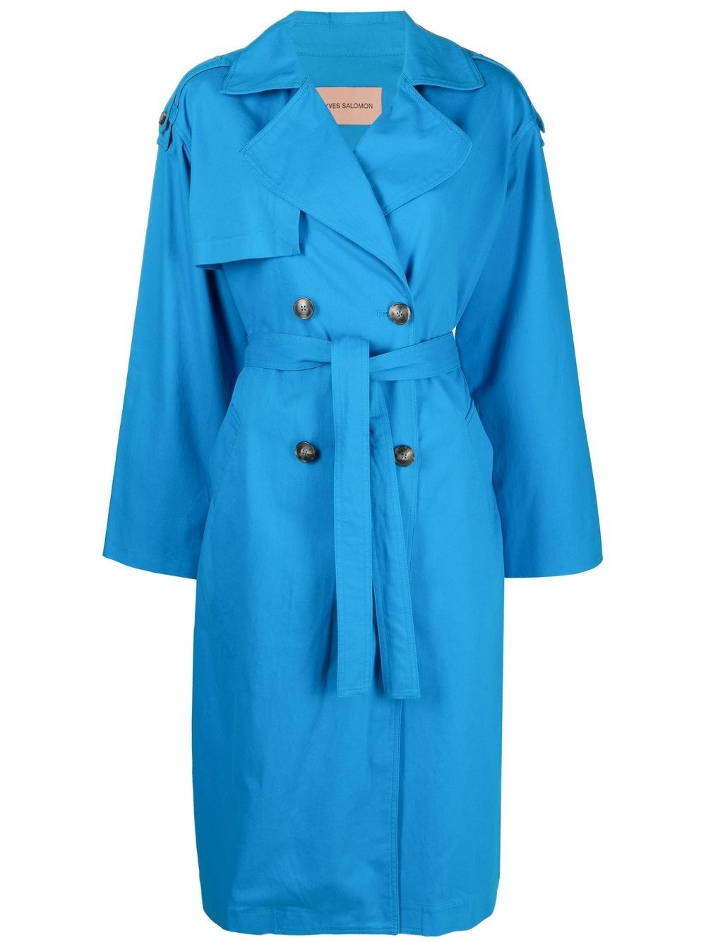 tied-waist trench coat - 1