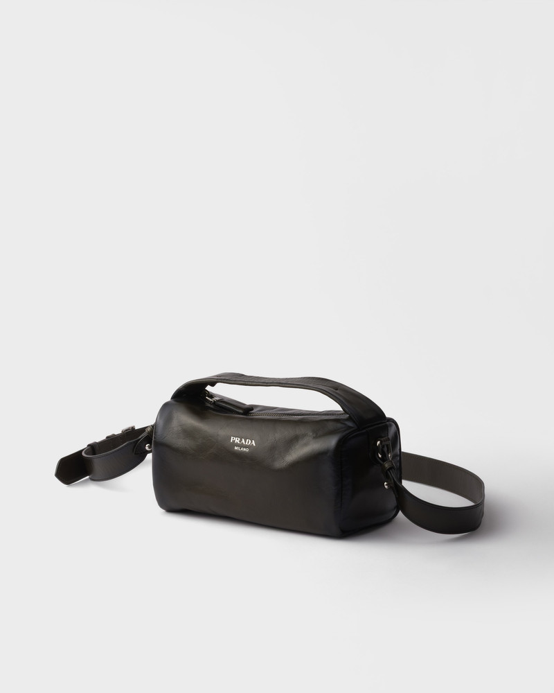 Antiqued leather shoulder bag 3