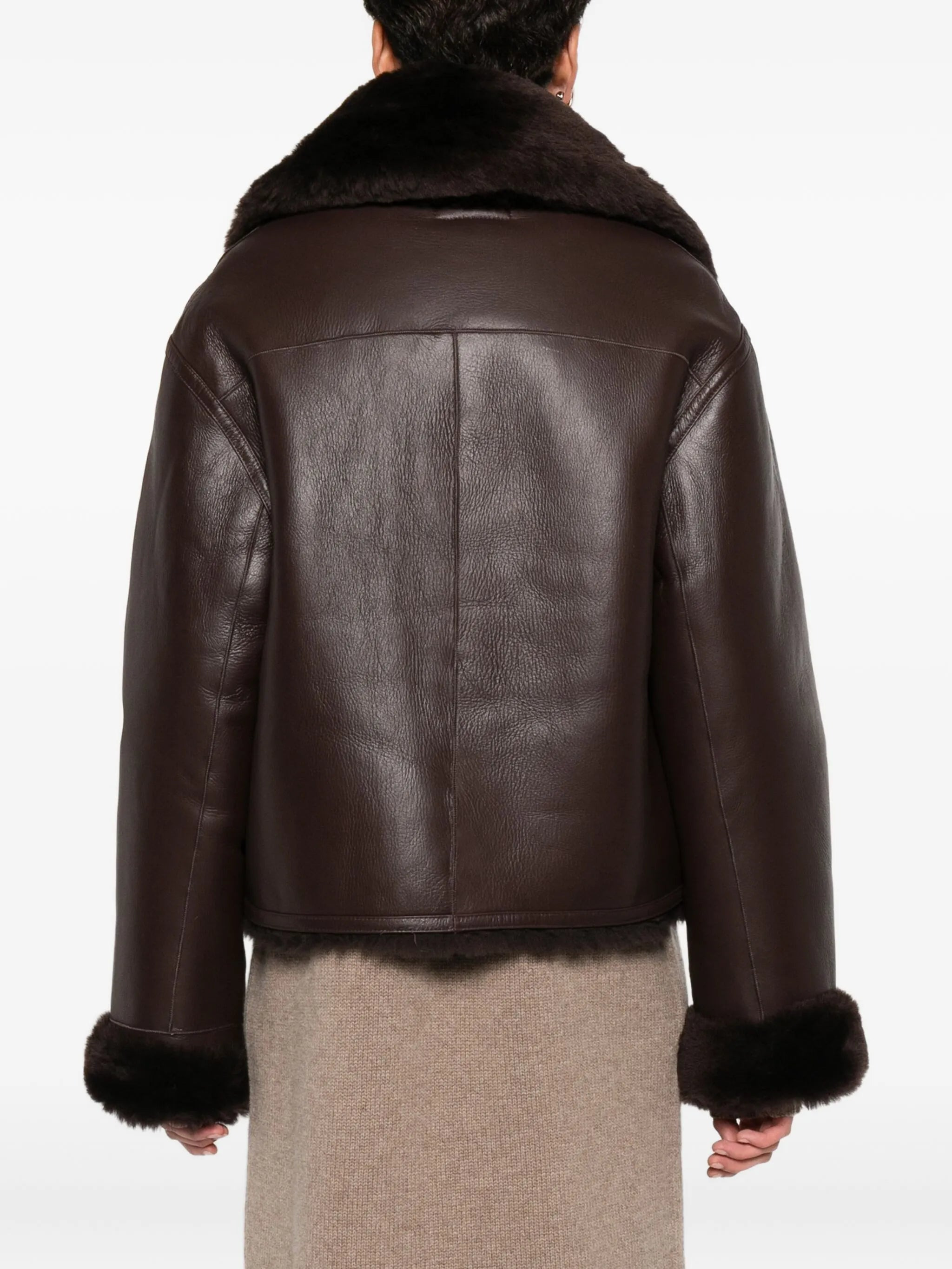 David Koma Fur-trimmed Leather Jacket - 5
