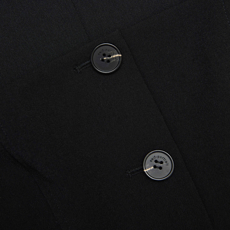 Black Tailored Crepe Playsuit 5