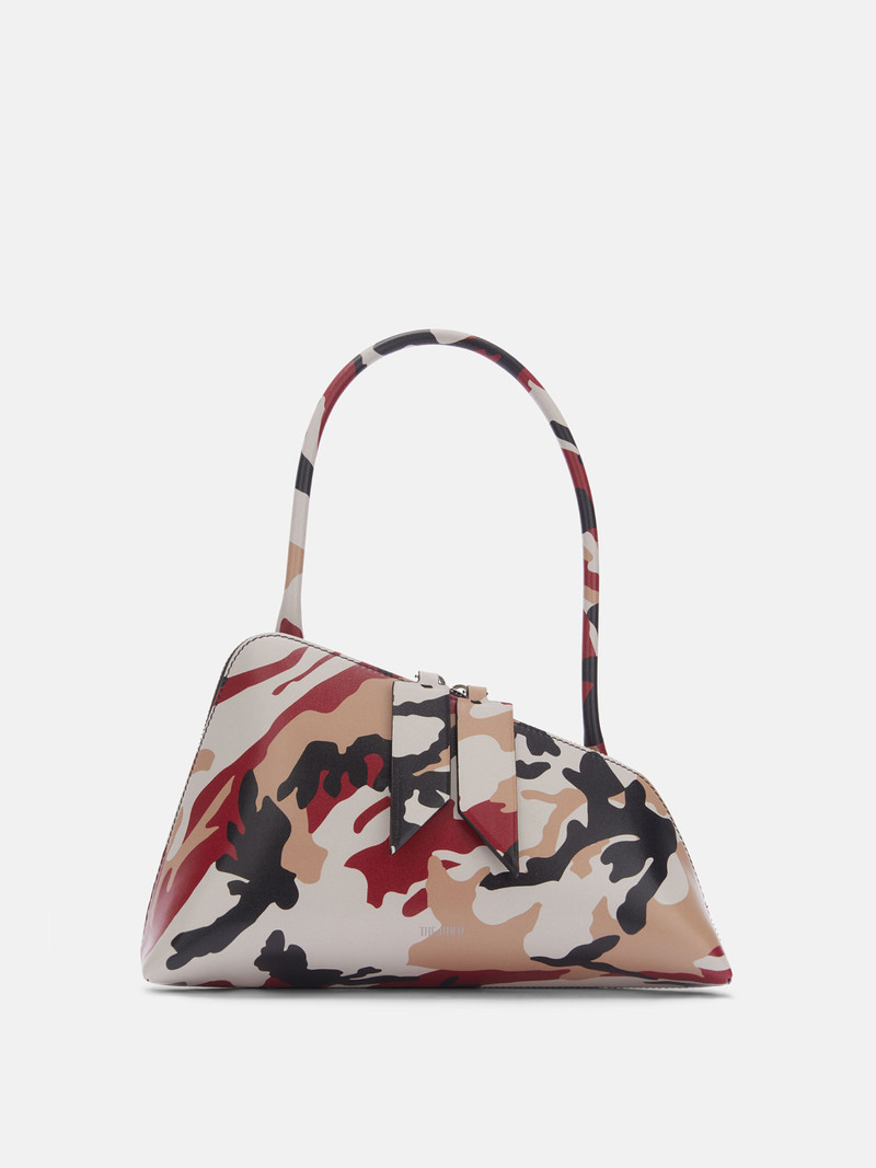 ''SUNRISE'' BEIGE, BLACK, RED AND NUDE SHOULDER BAG 1