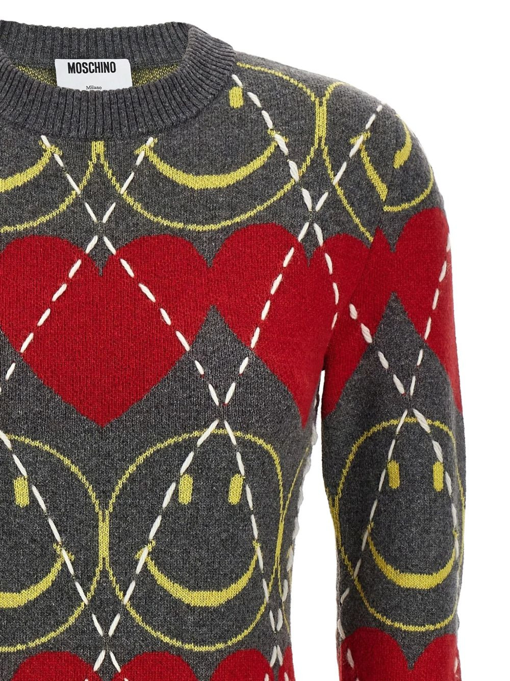 x Smiley crew-neck dress - 4