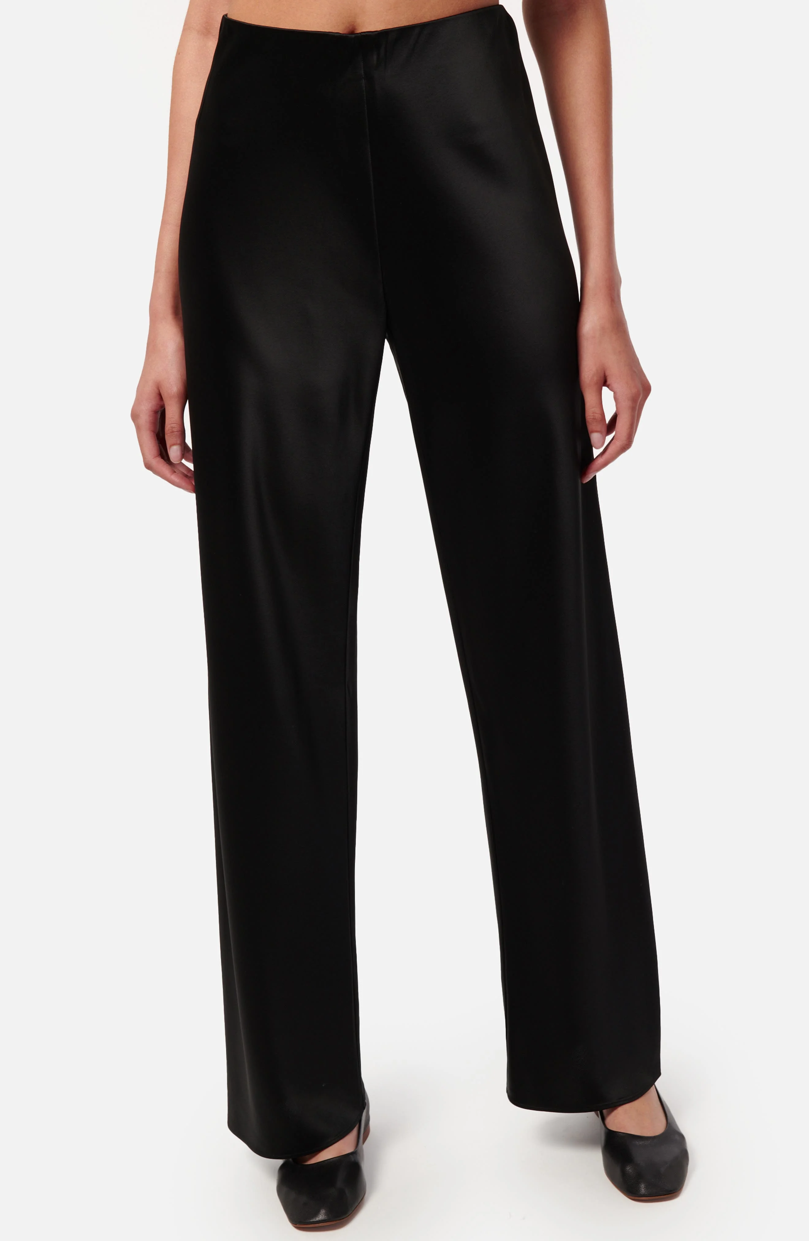 CAMI NYC Bristol Satin Pants in Black at Nordstrom - 1