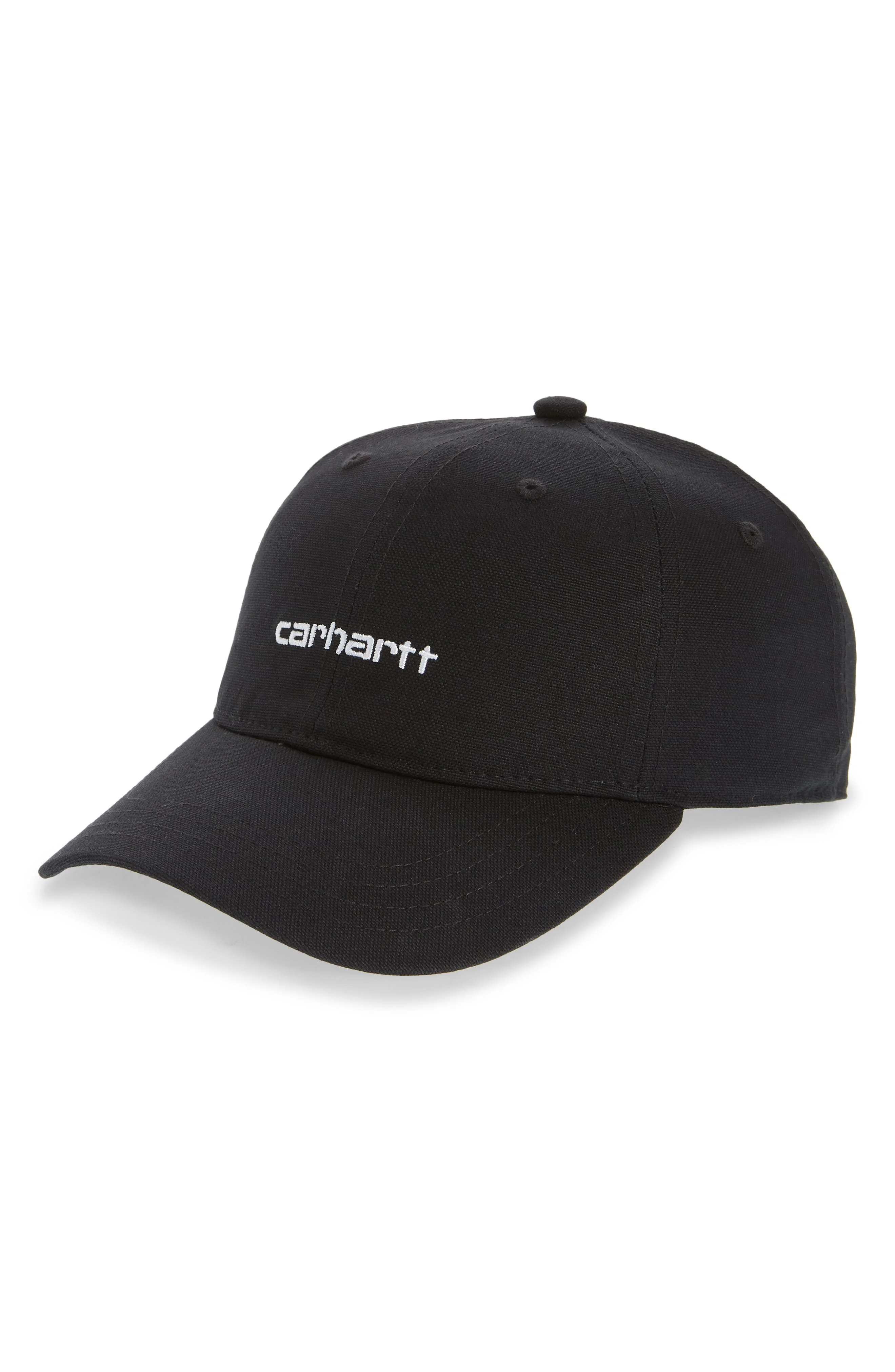 Carhartt Work In Progress Logo Script Baseball Cap in Deep H Brown /Black at Nordstrom - 1