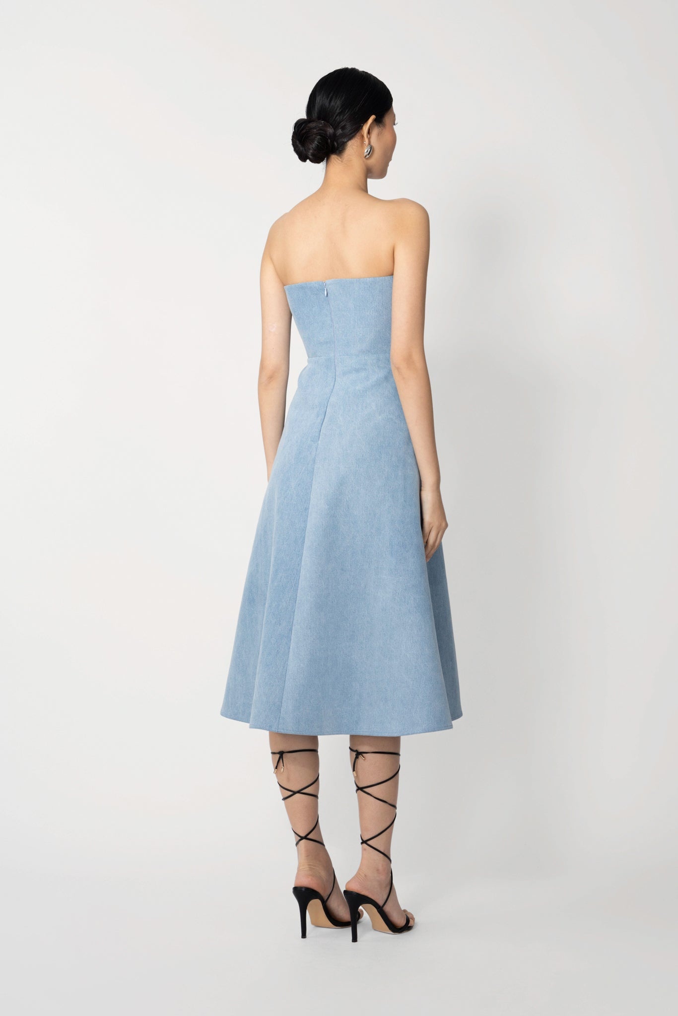 TWYLA DENIM MIDI DRESS - 5