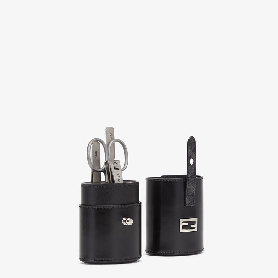 Black leather manicure set - 2