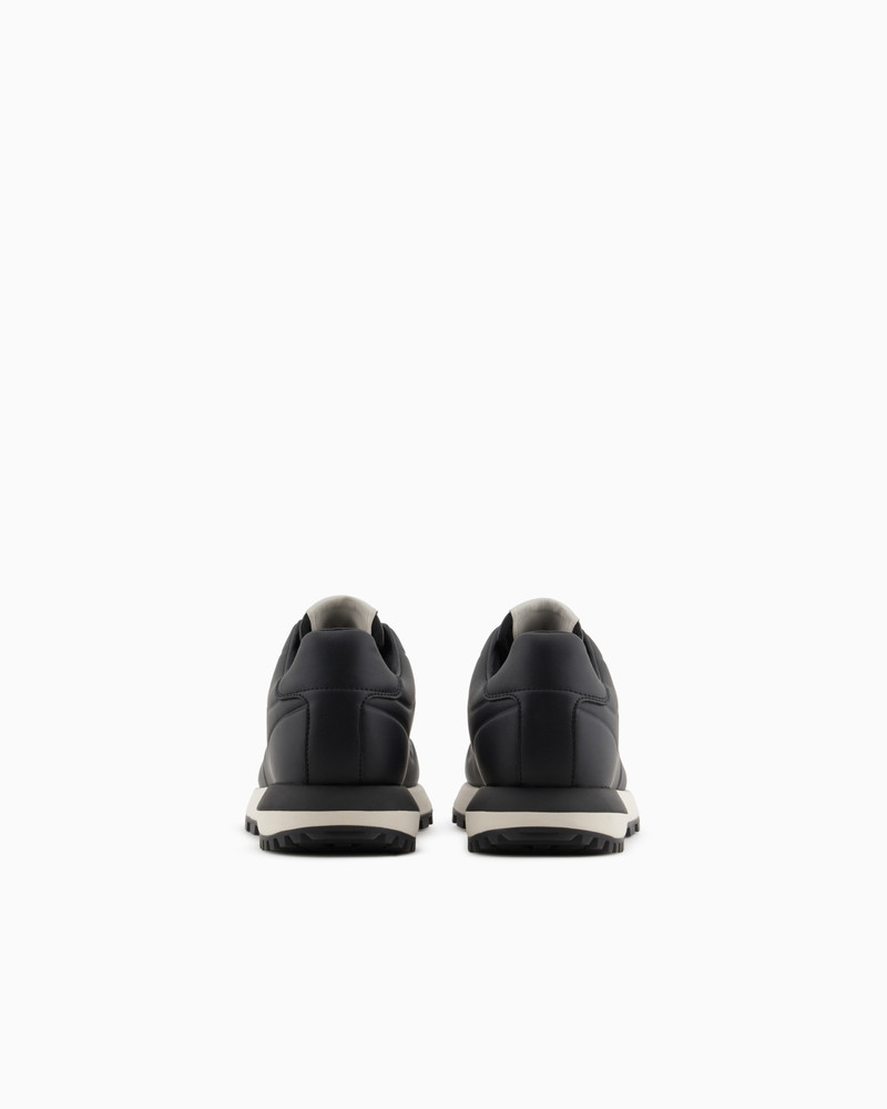 EMPORIO ARMANI LEATHER SNEAKERS WITH THERMOFORMED DETAILS outlook