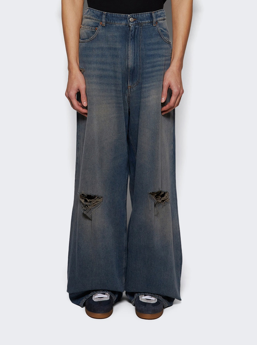 5 Pocket Jeans Grey Blue - 3