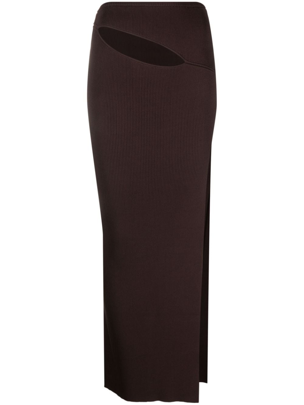 slash-detail maxi skirt - 1