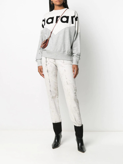 Isabel Marant Étoile Houston colour-block logo sweatshirt outlook