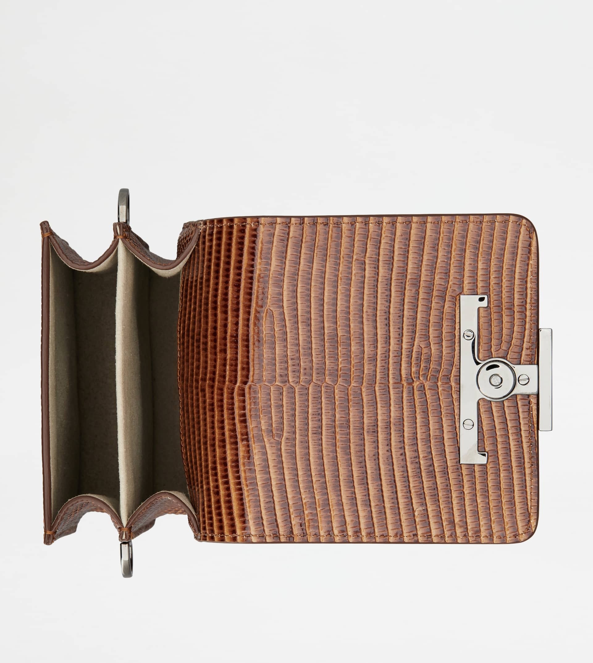 T TIMELESS BAG IN LEATHER MICRO - BROWN - 5