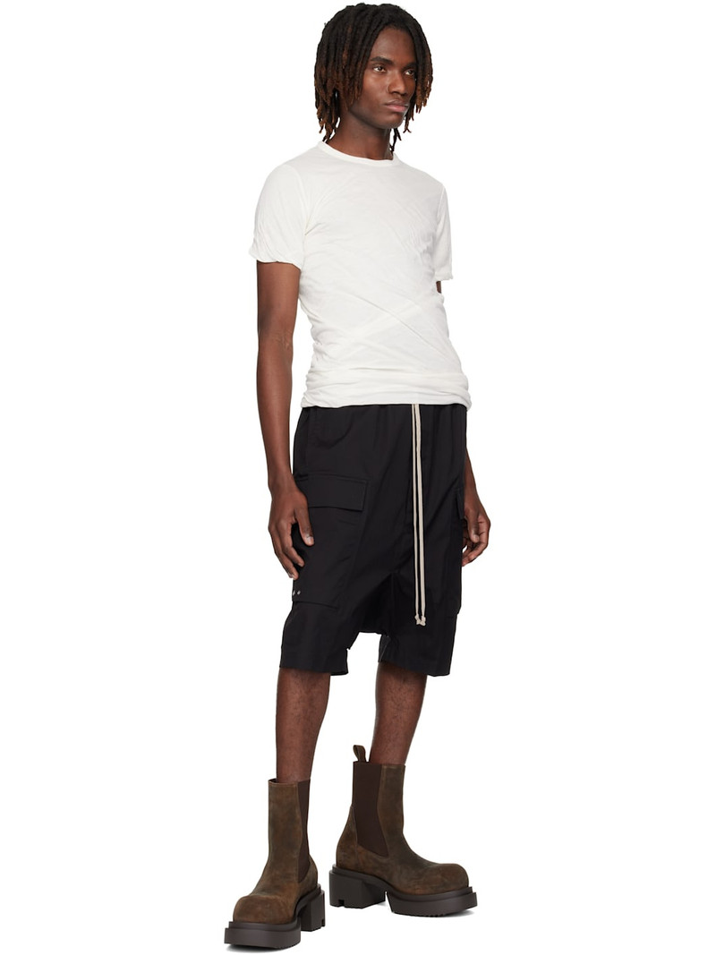 Rick Owens Black Temple Cargo Pod Shorts outlook