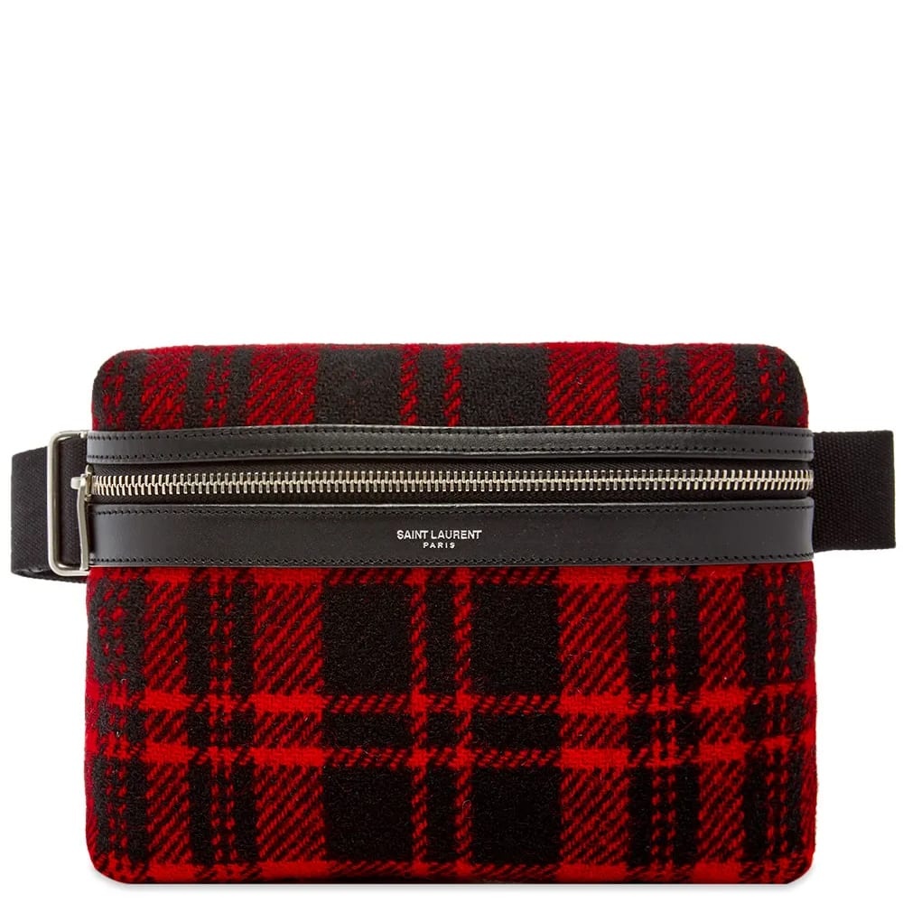 Saint Laurent City Pouch Tartan Cross-Body Bag - 1