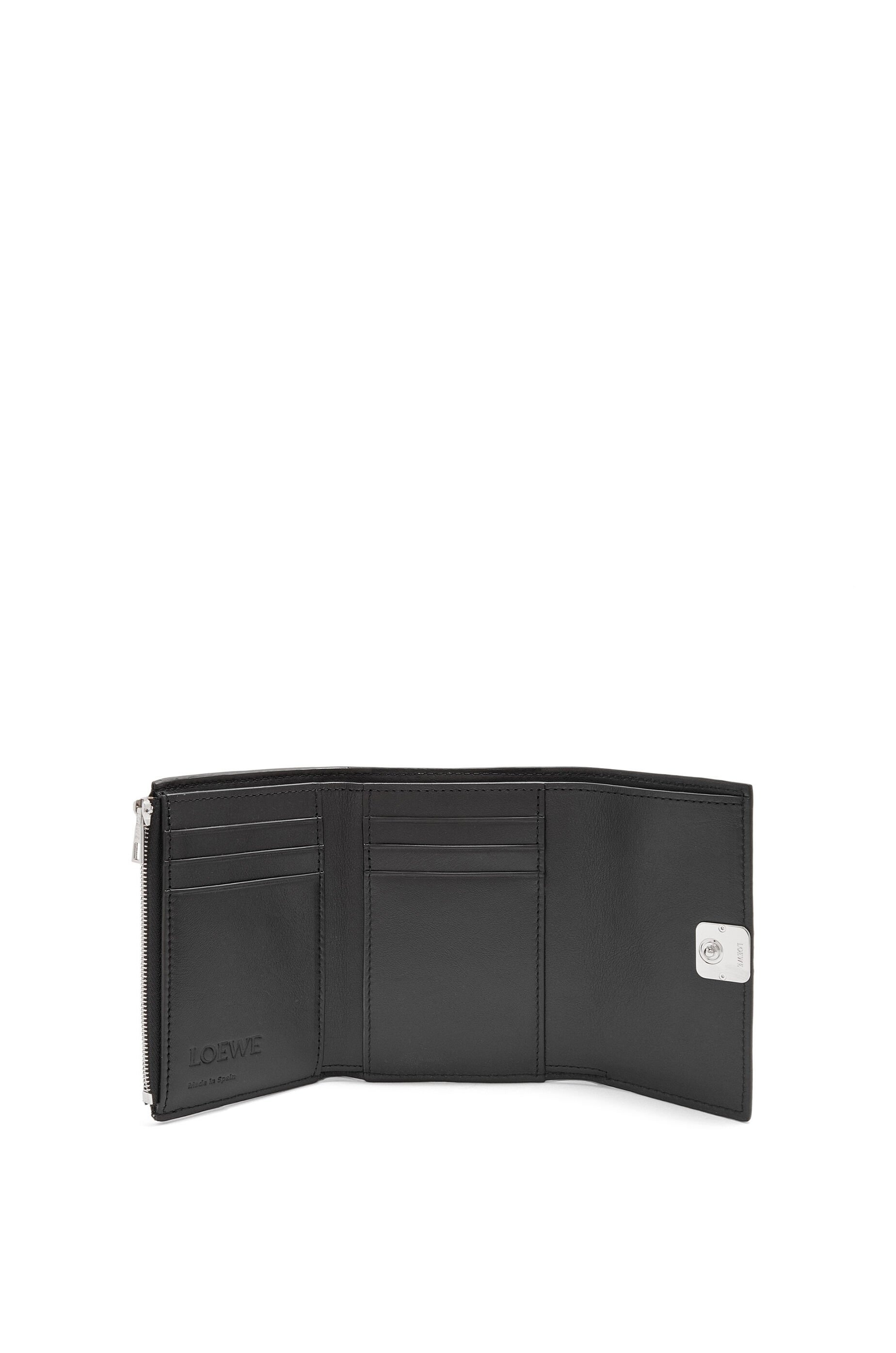 Anagram small vertical wallet in pebble grain calfskin - 2