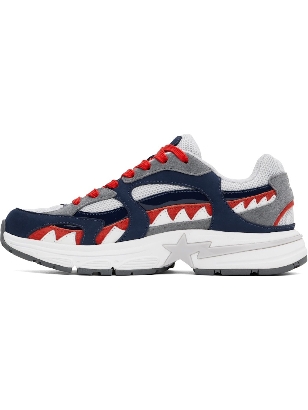 Navy & Gray Shark STA France M1 Sneakers - 3