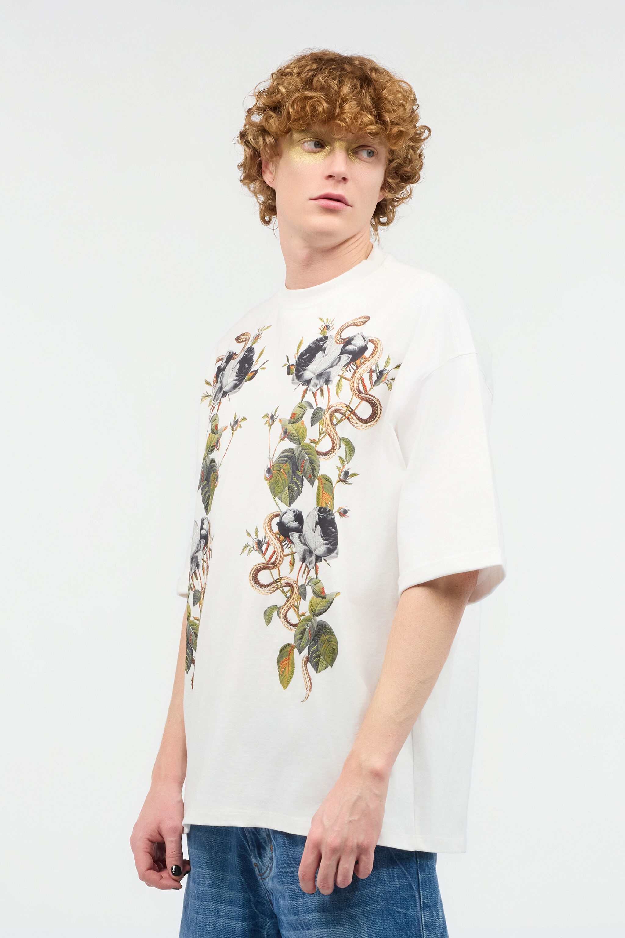 T-Shirt With Roses And Snakes - 3