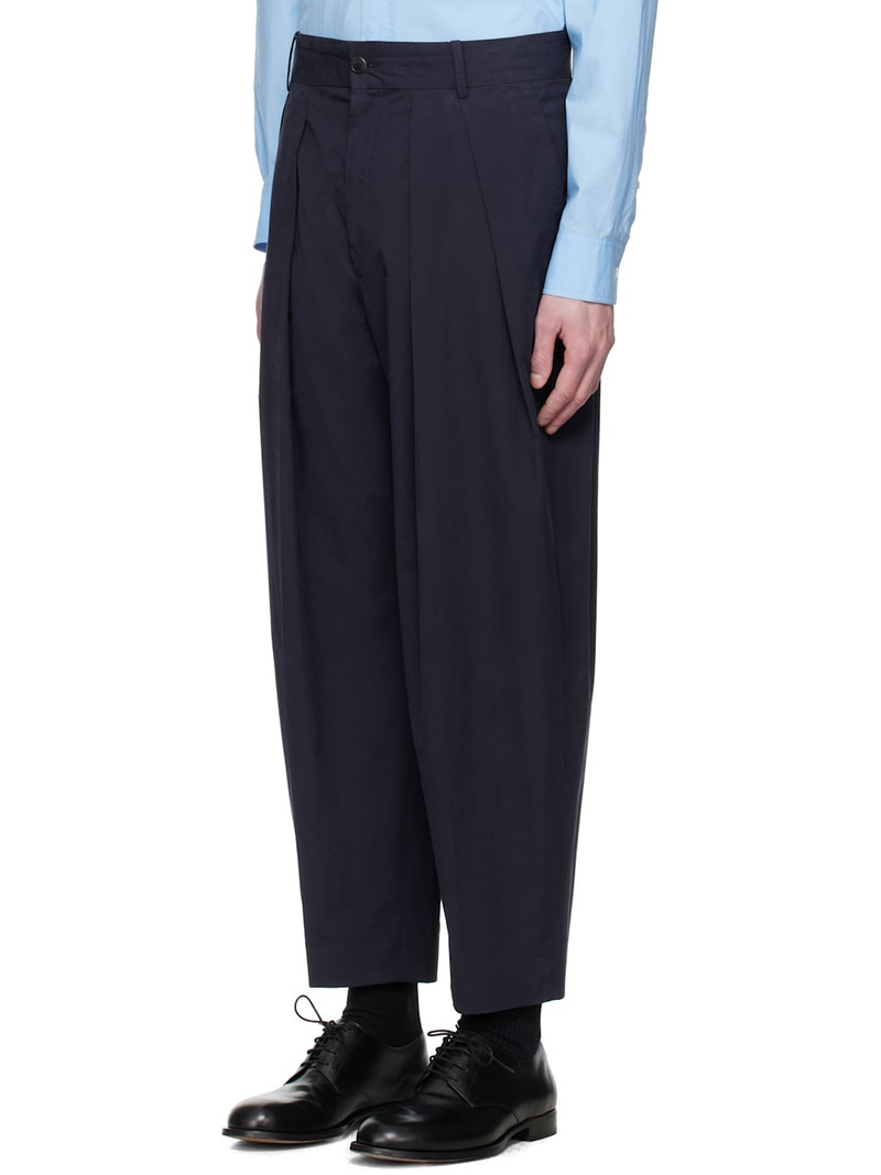 The Row Navy Dyon Trousers outlook