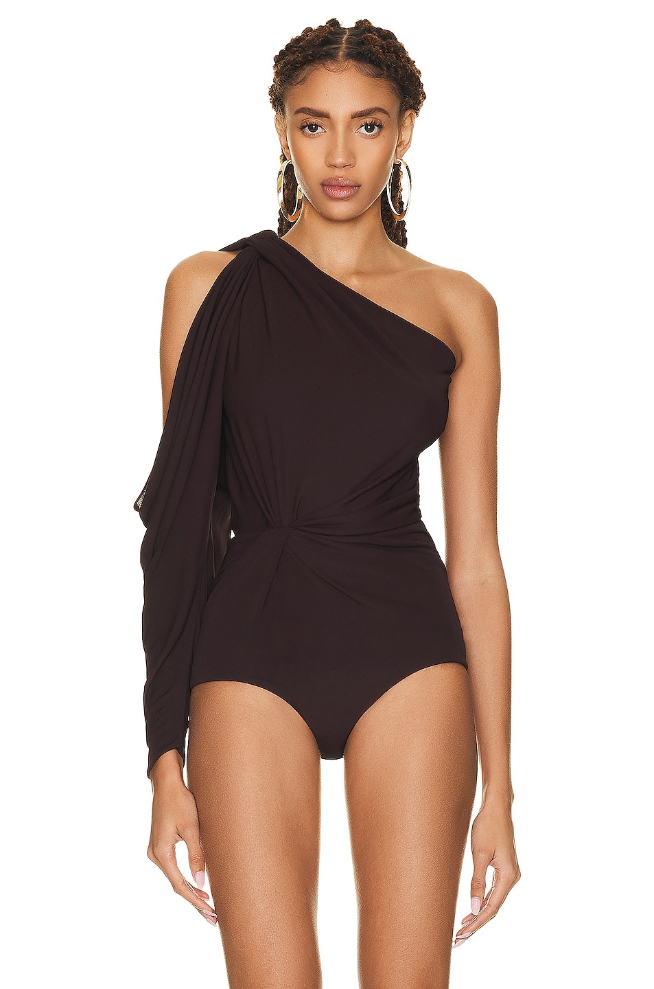 Jersey One Shoulder Bodysuit - 2