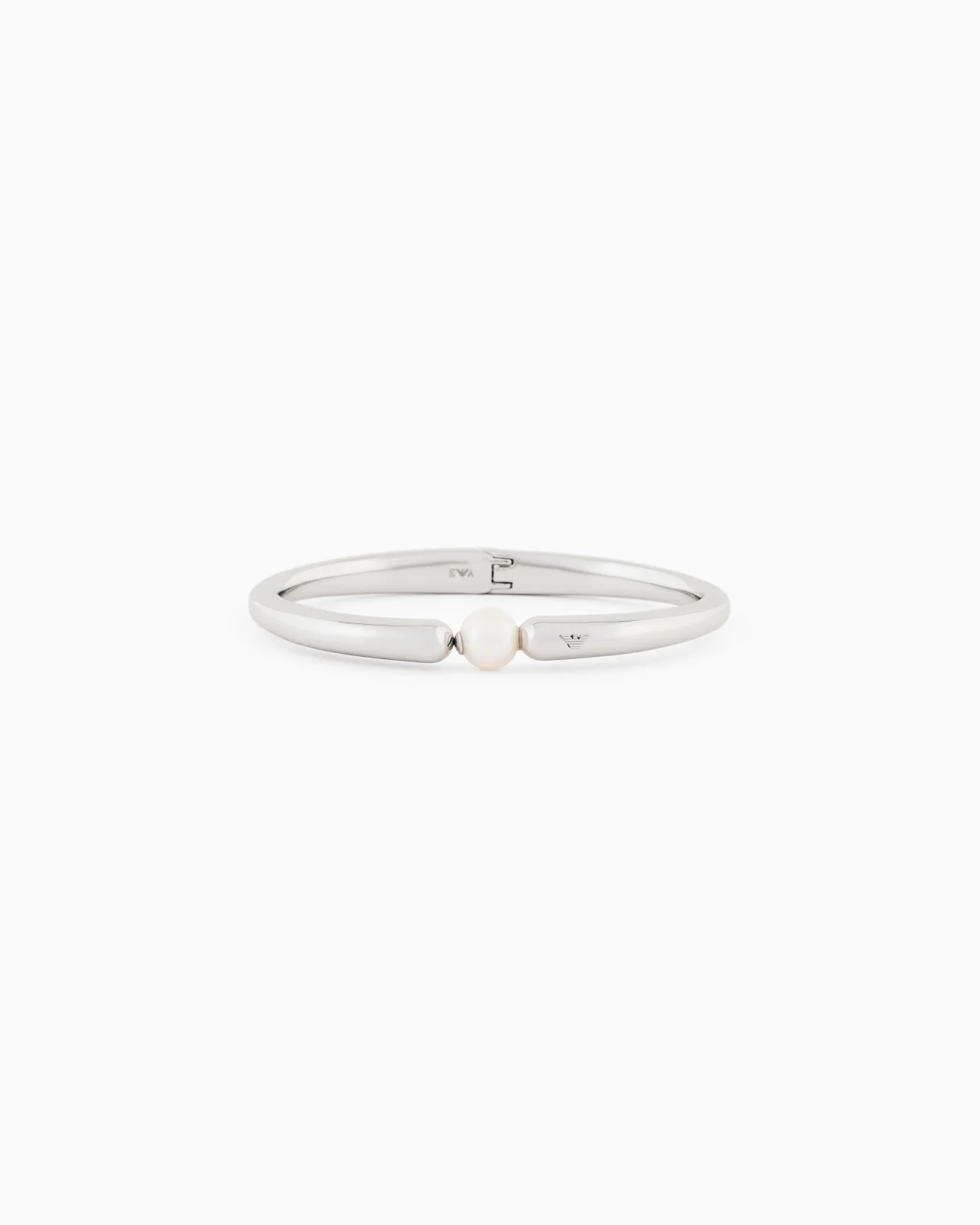 SILVER-TONE BRASS BANGLE BRACELET - 1