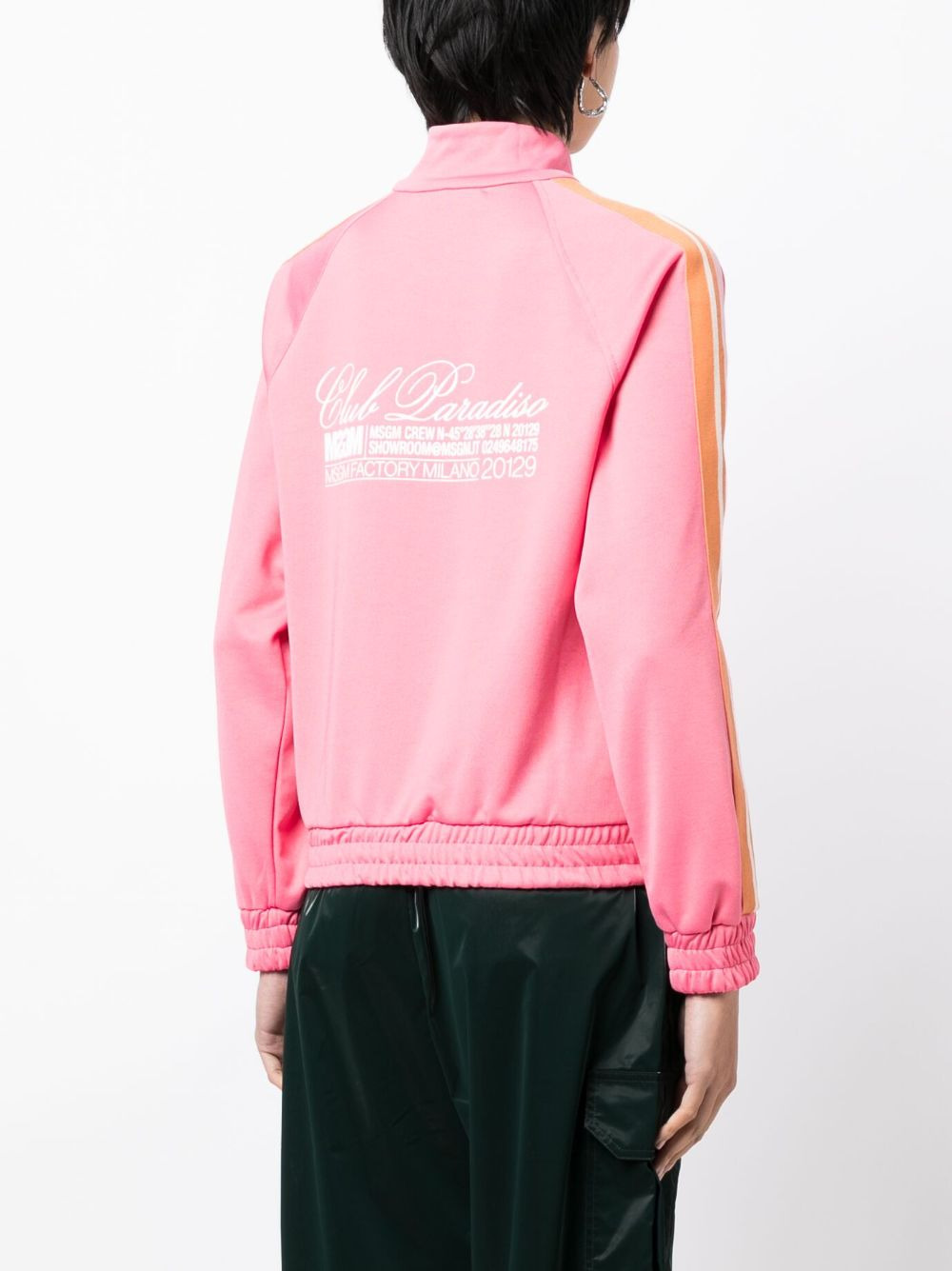 logo-print zip-up sweatshirt - 4