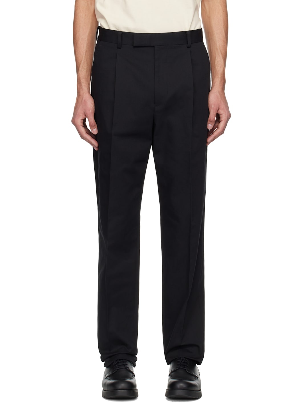Black Pleated Trousers - 1