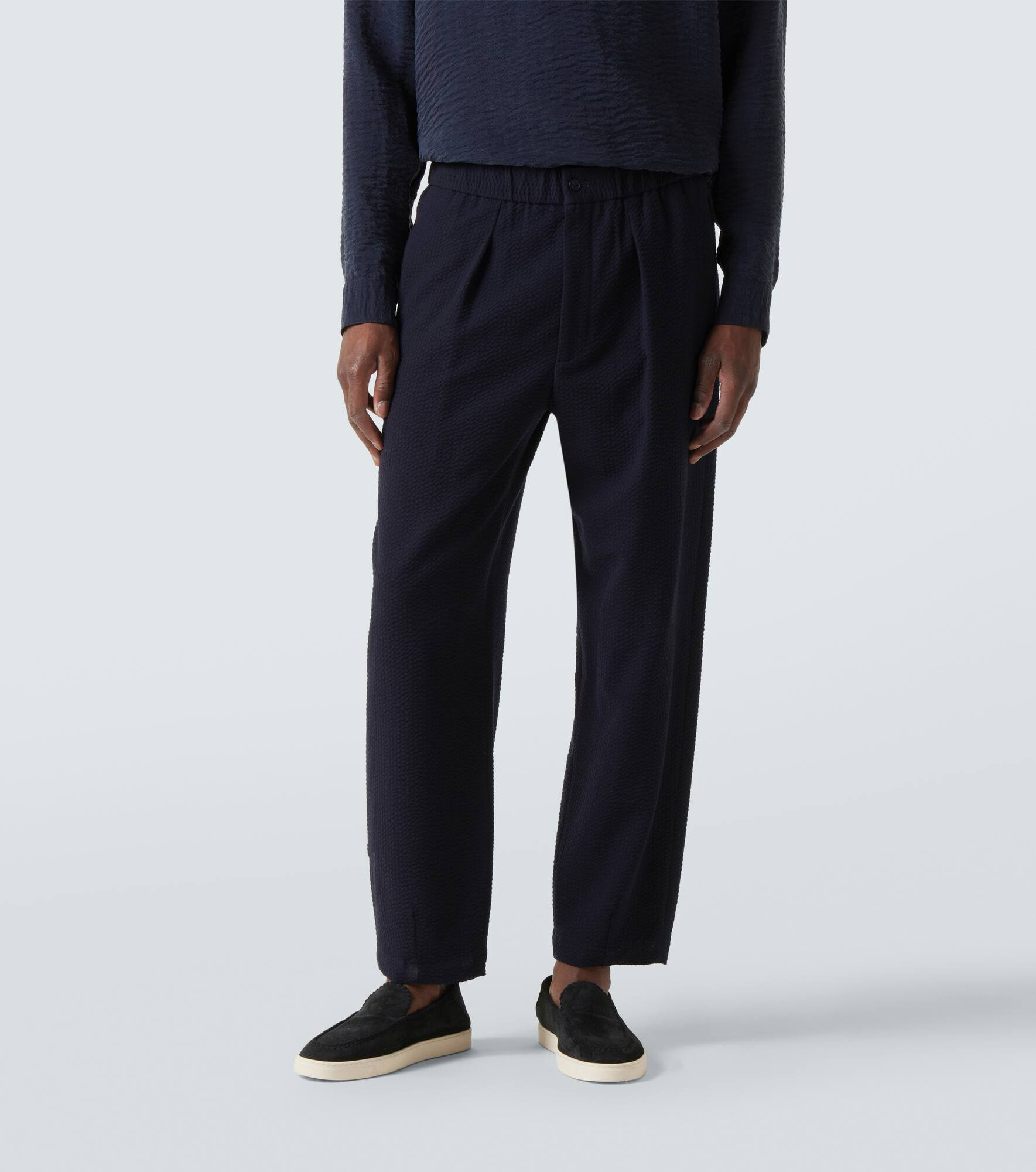 Wool and cashmere-blend straight pants - 3