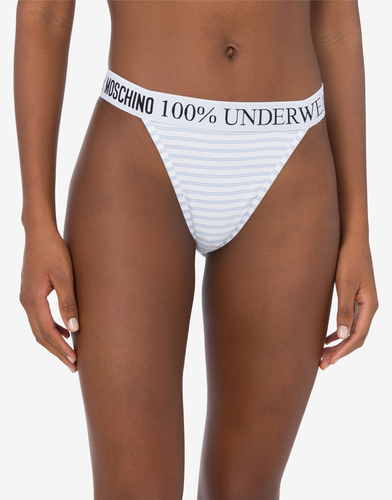 STRIPED STRETCH JERSEY THONG 1