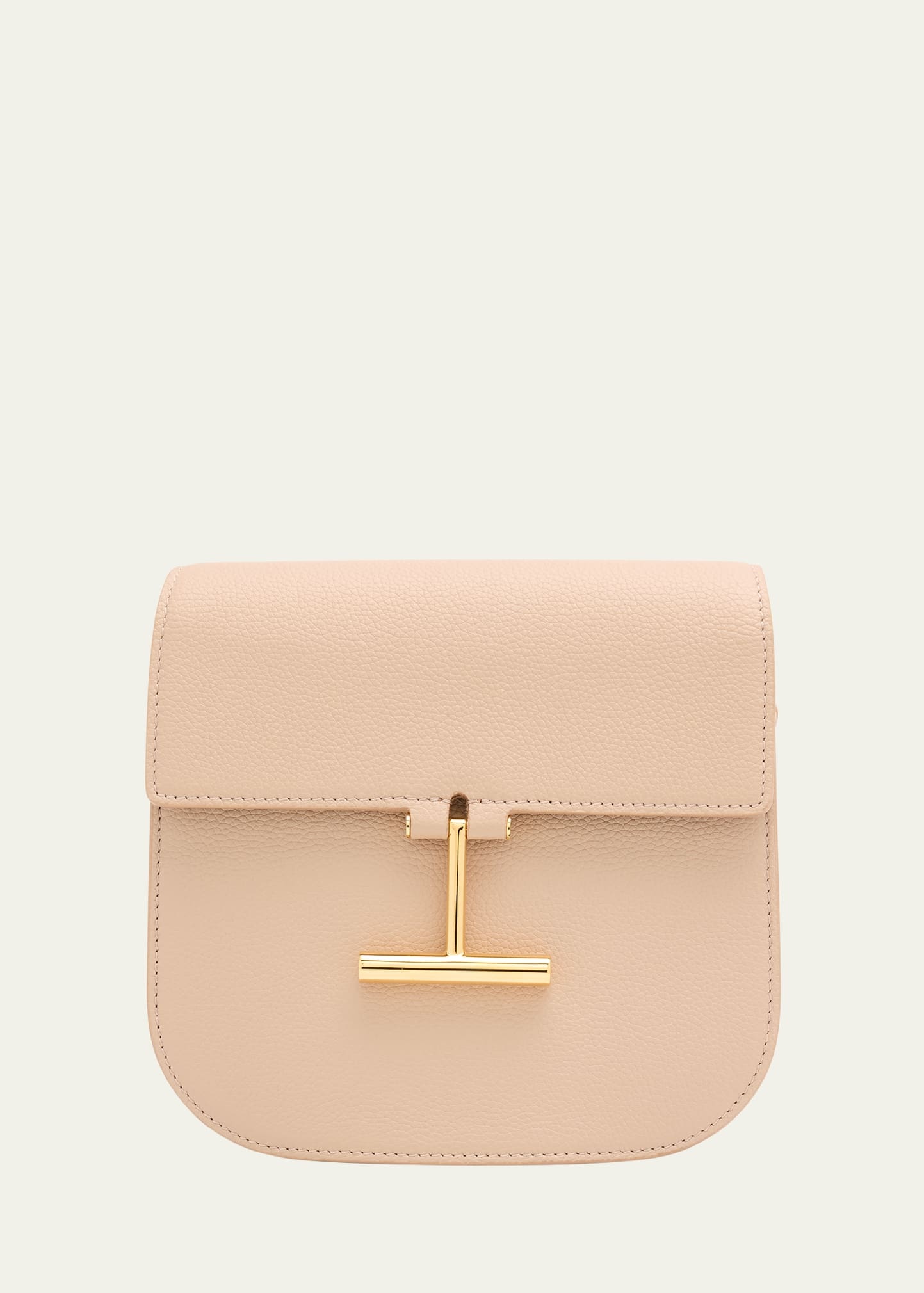 Tara Mini Crossbody in Grained Leather with Leather Strap - 1