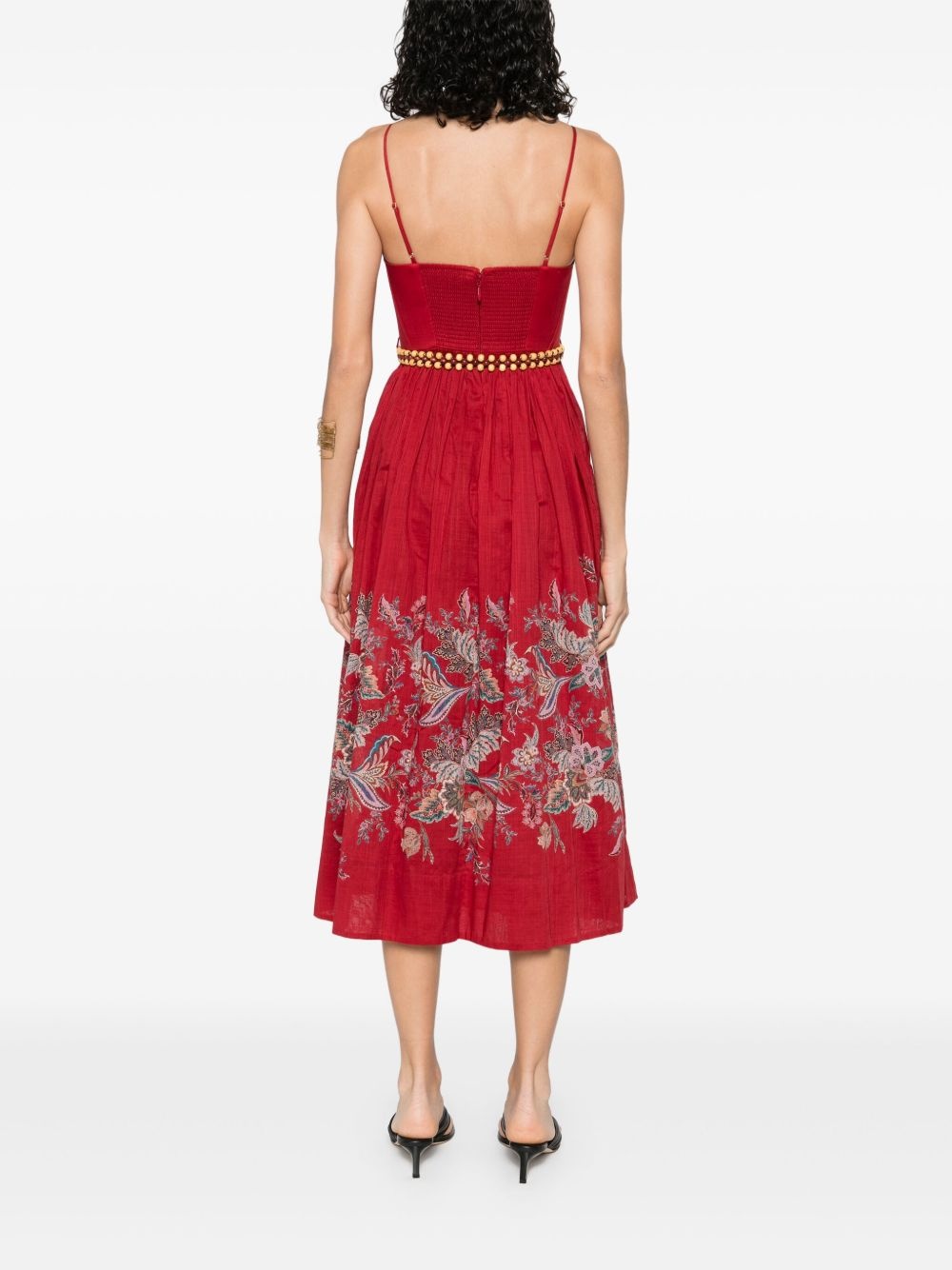 floral-print midi dress - 4