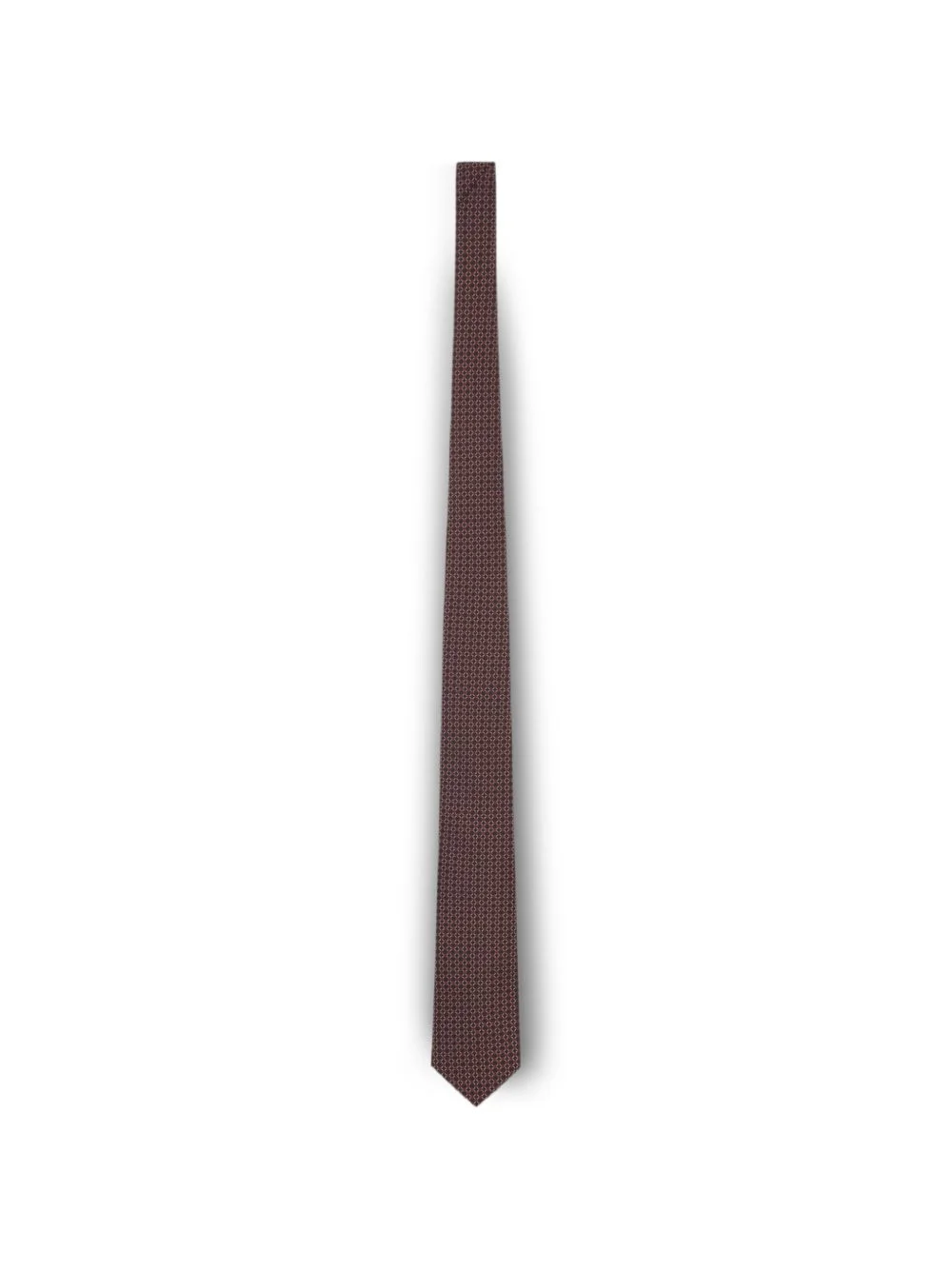 geometric-print silk tie - 1