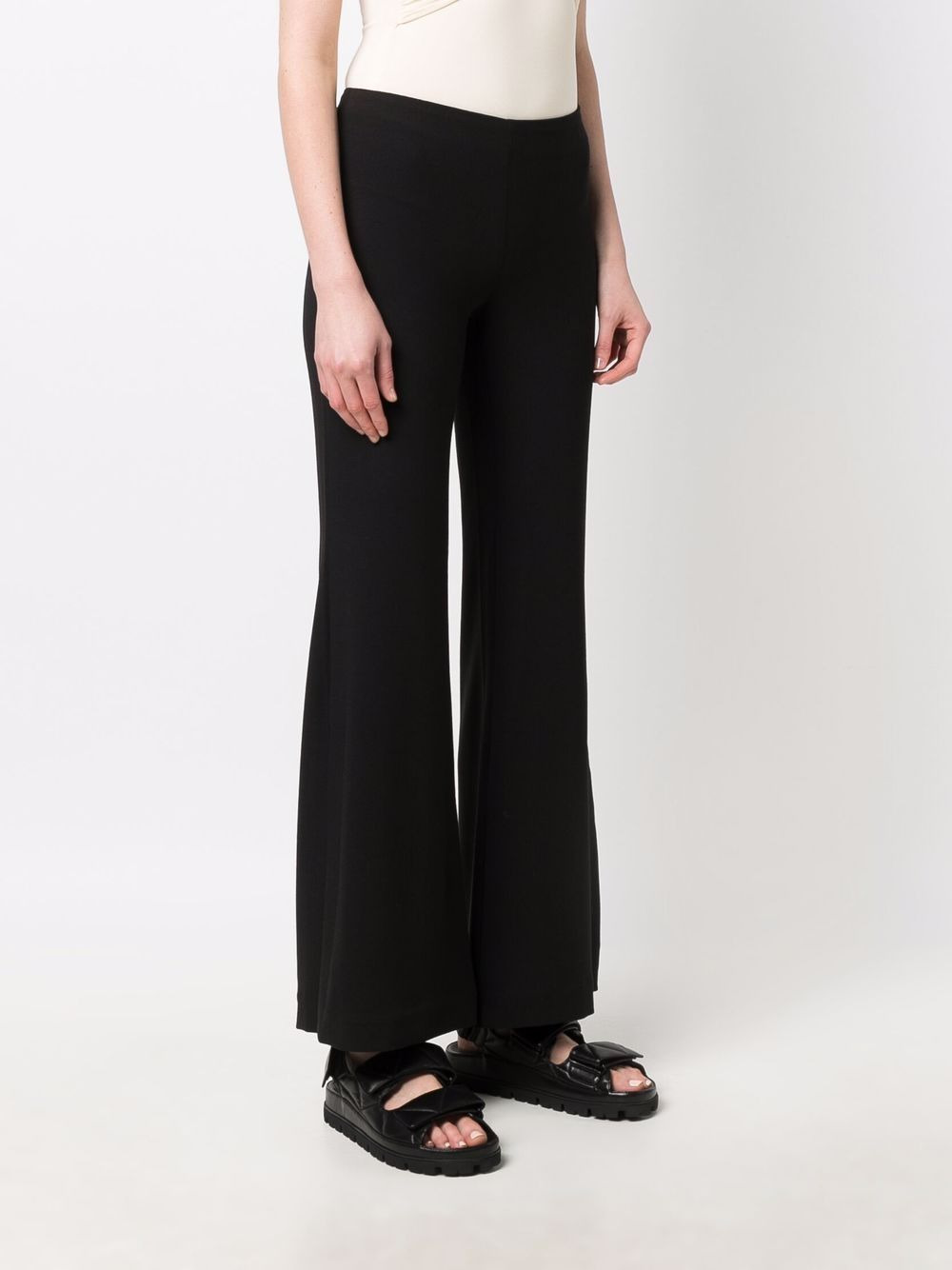 flared mid-rise trousers - 3