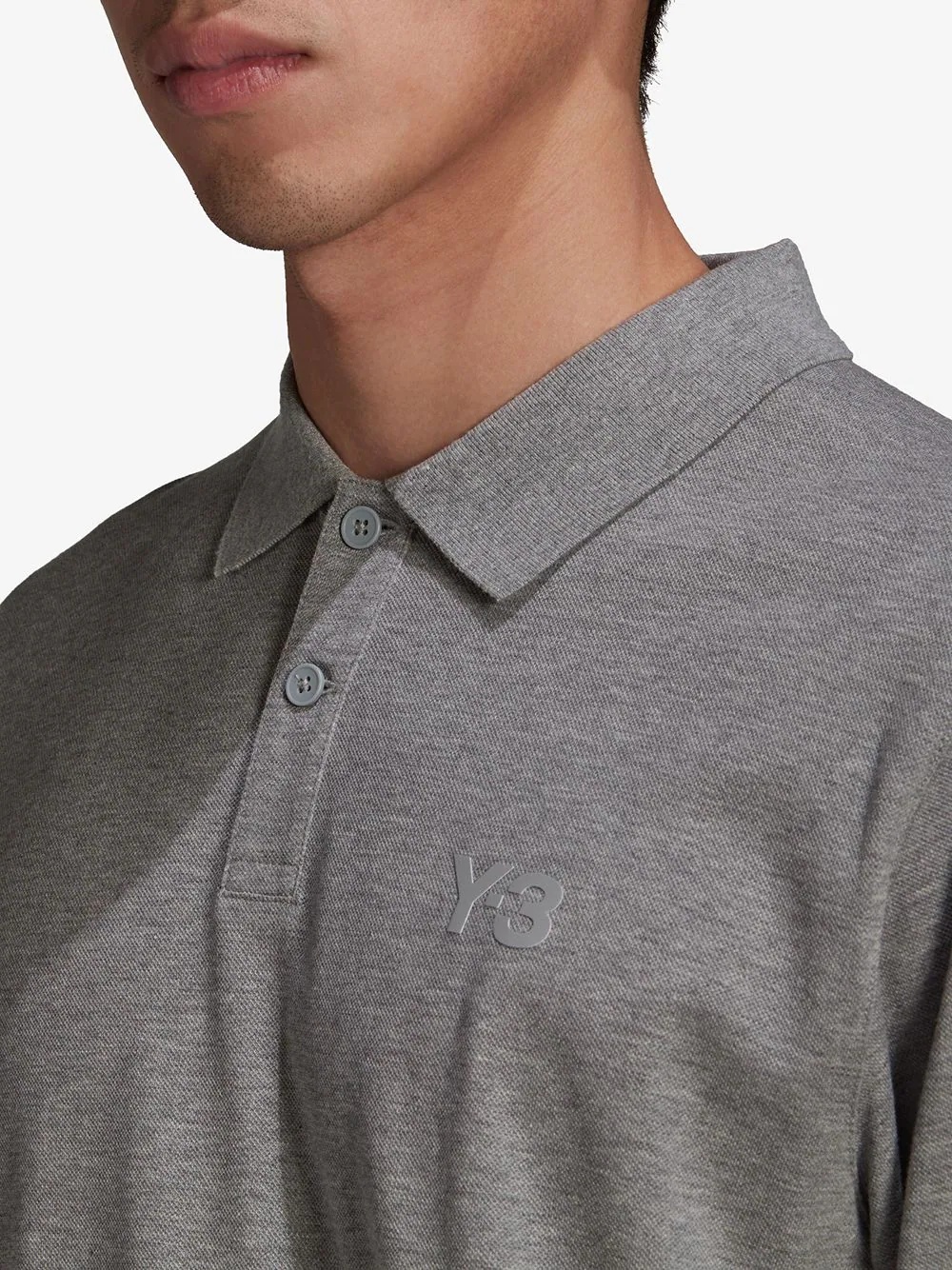 appliqué-logo longsleeved polo shirt - 4