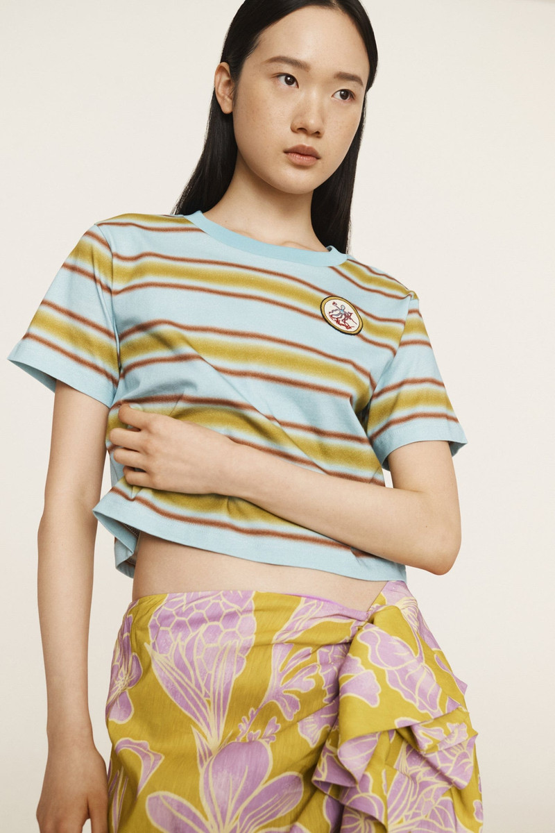 Rosanna Cropped Stripe Tee 4