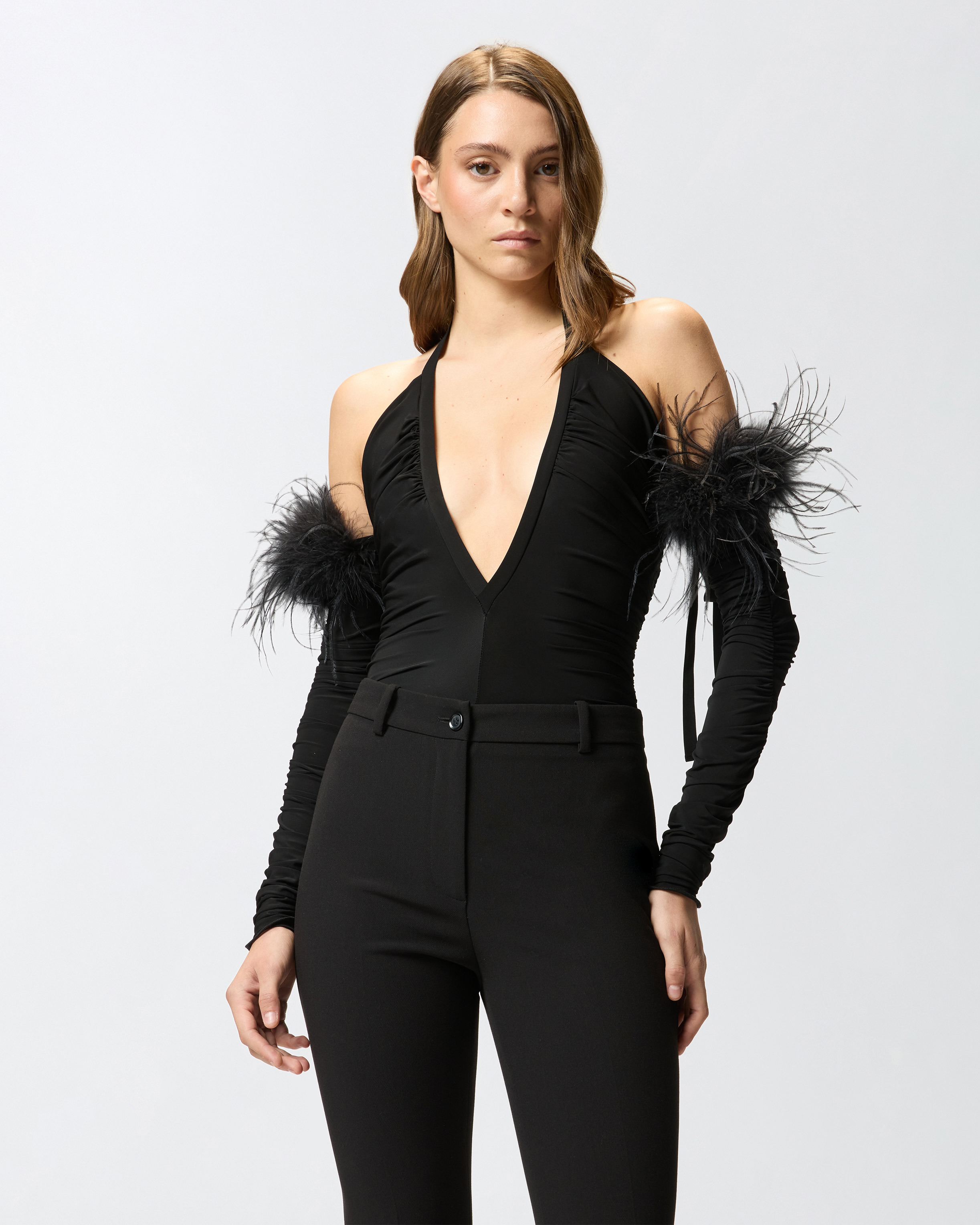 BODYSUIT WITH FEATHERS - 2