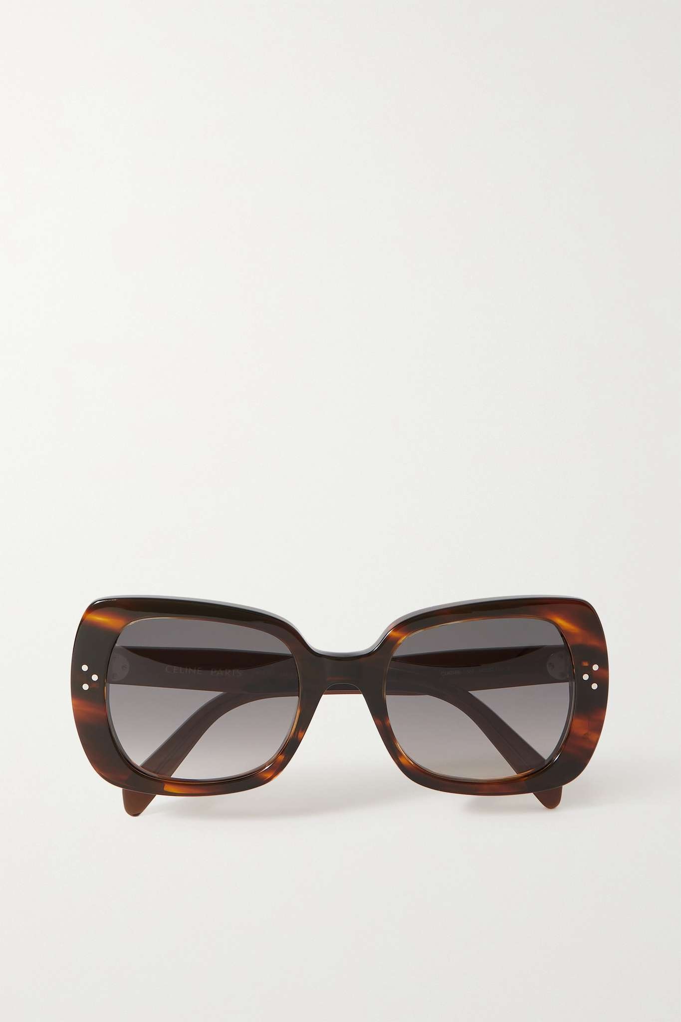 Square-frame tortoiseshell acetate sunglasses - 1